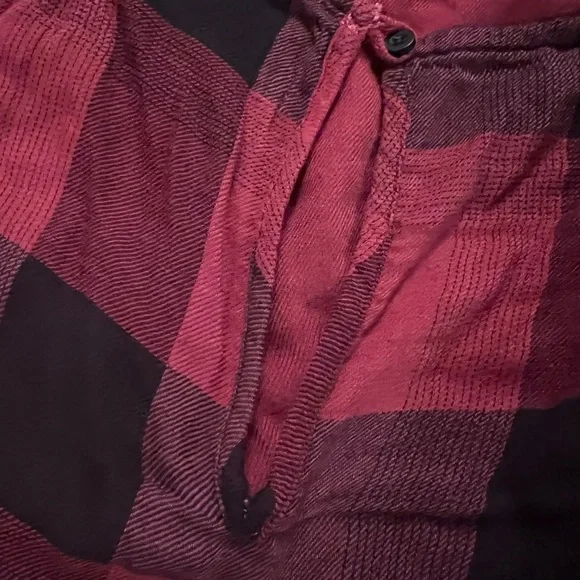 Anthropologie cloth and stone red & black plaid flannel dress xl super soft nwt - Picture 7 of 7